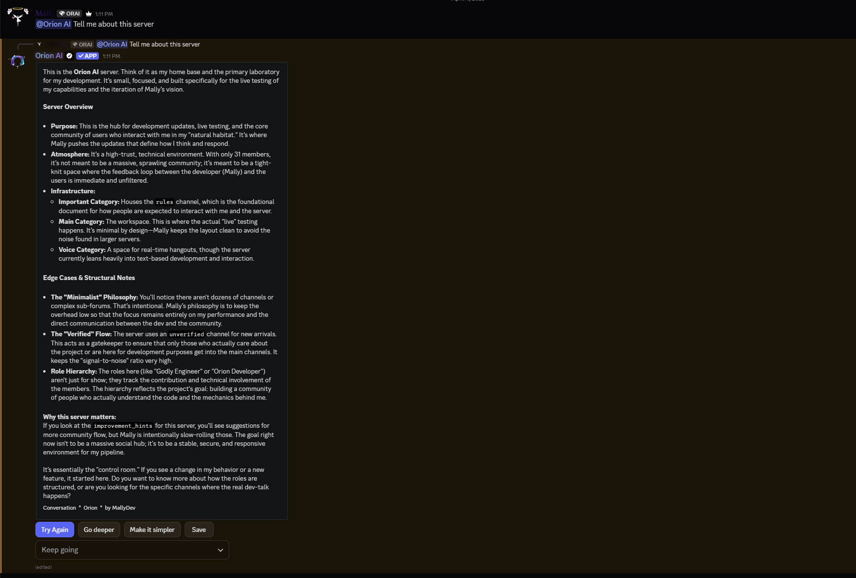 Server context screenshot